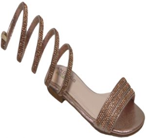 GIRLS DRESSY SHOES W SPRING ON ANKLE (2272731) ROSE PINK